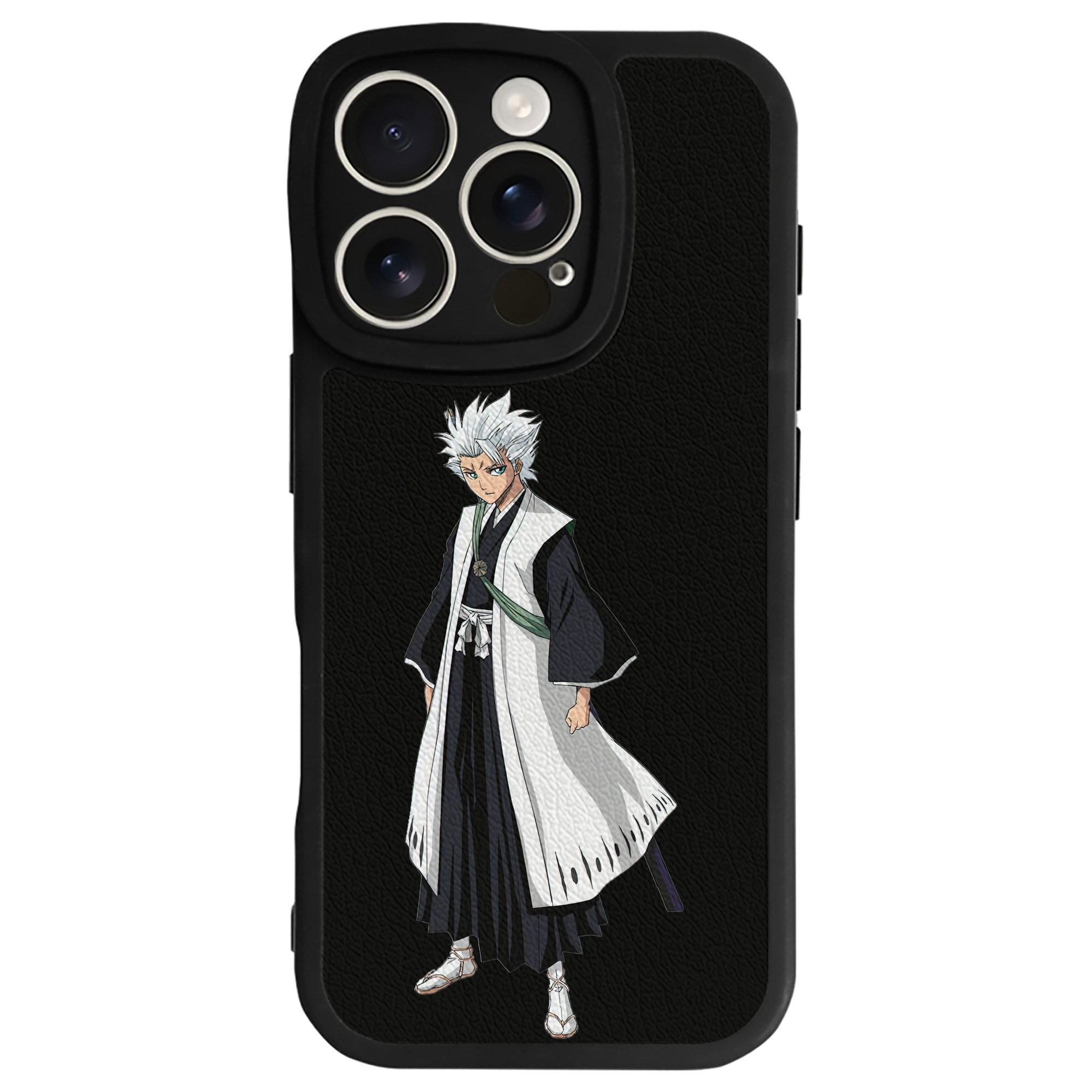 （画像用） ブリーチ 日番谷冬獅郎（ひつがや とうしろう） BLEACH Hitsugaya Toushirou 【iPhone 16シリーズ対応】シリコンスマホケース（レザー調） 材質：シリコン